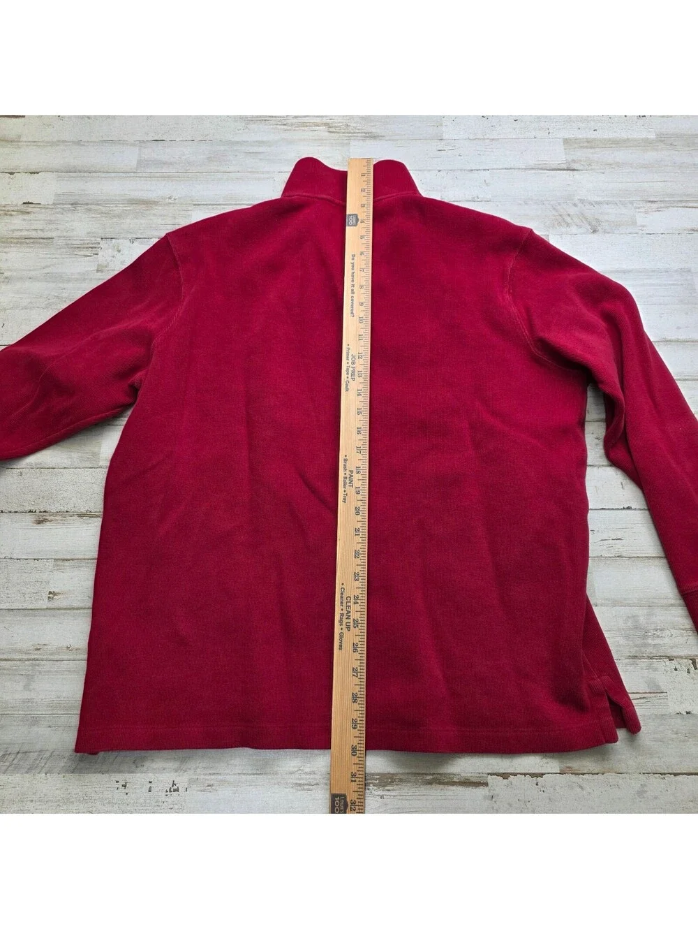 Polo Ralph Lauren 1/4 Zip Pullover Men's XL Red 100% Cotton Sweatshirt Pony